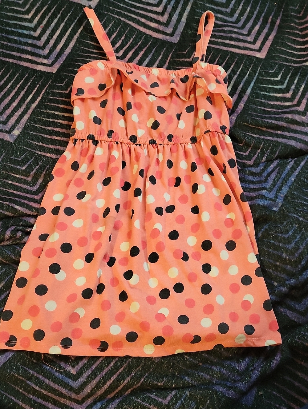 Limited Too Pink Coral Polka Dot Dress
